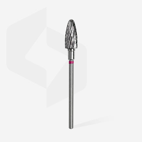 STALEKS EXPERT Carbide nail drill bit corn purple, head diameter 6 mm, working part 14 mm