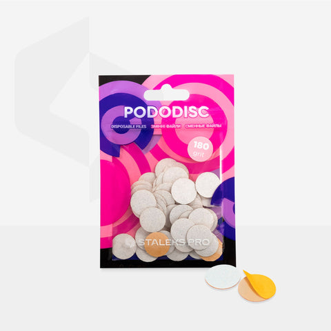 STALEKS EXPERT PODODISC S Adhesive Files, 100 Grit, 15 mm | 50 Pack