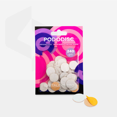 STALEKS EXPERT PODODISC S Adhesive Files, 180 Grit, 15 mm | 50 Pack