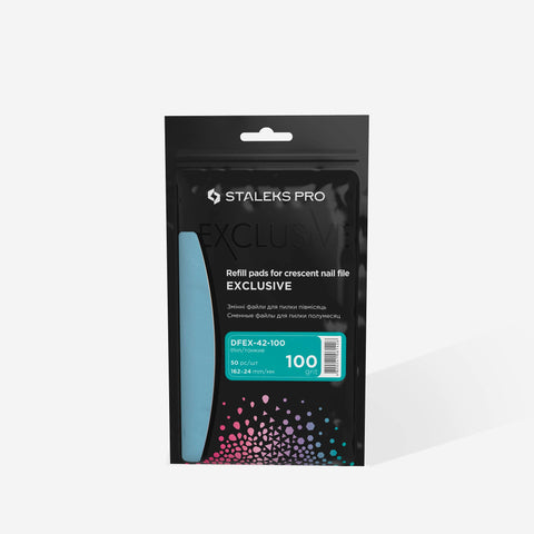 Disposable files for crescent nail file EXCLUSIVE 42, 100 grit (50 pcs)