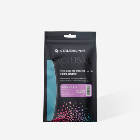 Disposable files for crescent nail file EXCLUSIVE 42, 240 grit (50 pcs)