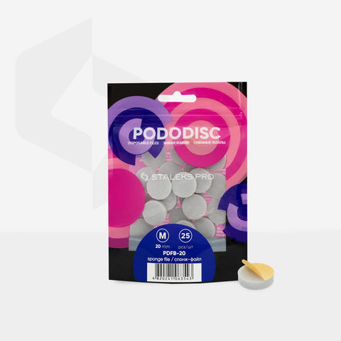 STALEKS PODODISC M EXPERT Disposable Sponge Files, 20 mm | 25 Pack