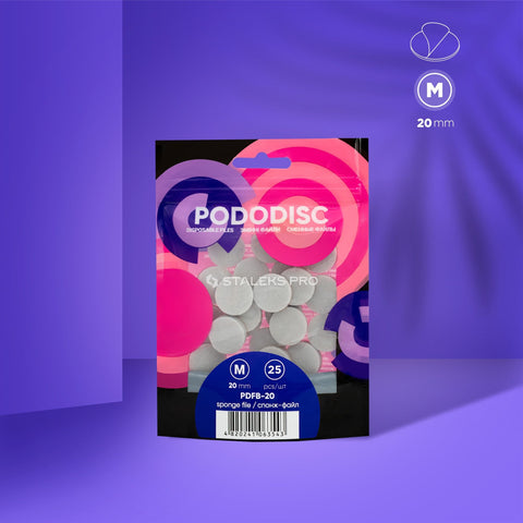STALEKS PODODISC M EXPERT Disposable Sponge Files, 20 mm | 25 Pack
