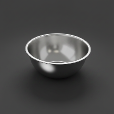 Stainless Steel Bowl - Dark Background