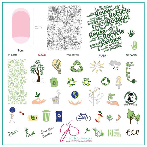 Clear Jelly Stamper - Recycle This - DK BEAUTY