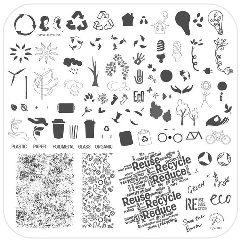 Clear Jelly Stamper - Recycle This - DK BEAUTY