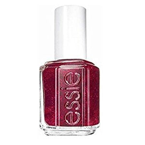 essie toggle to the top red glitter nail polish