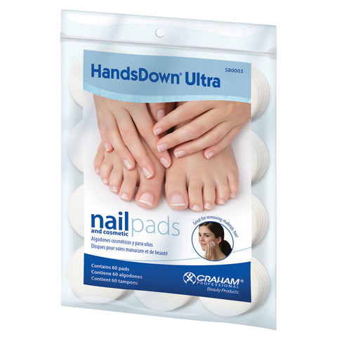 Hands Down Ultra Nail & Cosmetic Pads 60 pkg