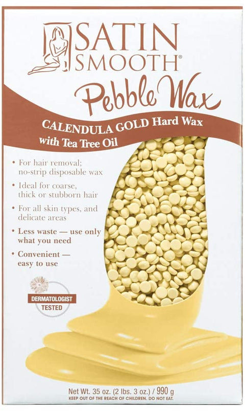 satin smooth pebble wax calendula gold hard tea tree