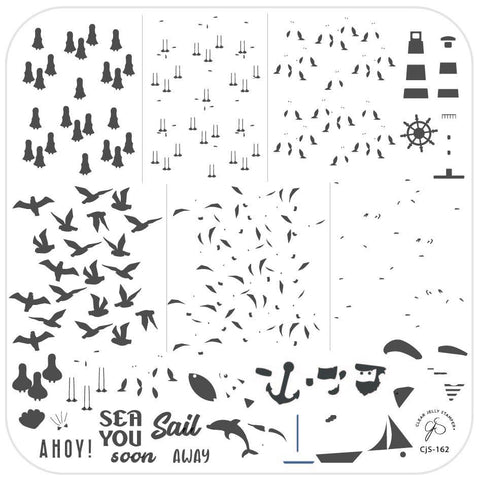 CJS - Sail Away Stamping Plate