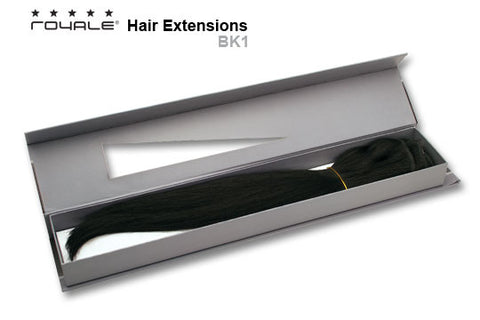 100% Human Remy Clip In Hair Extensions 21" black