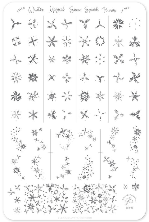 Clear Jelly Stamper - Painted Snowflakes