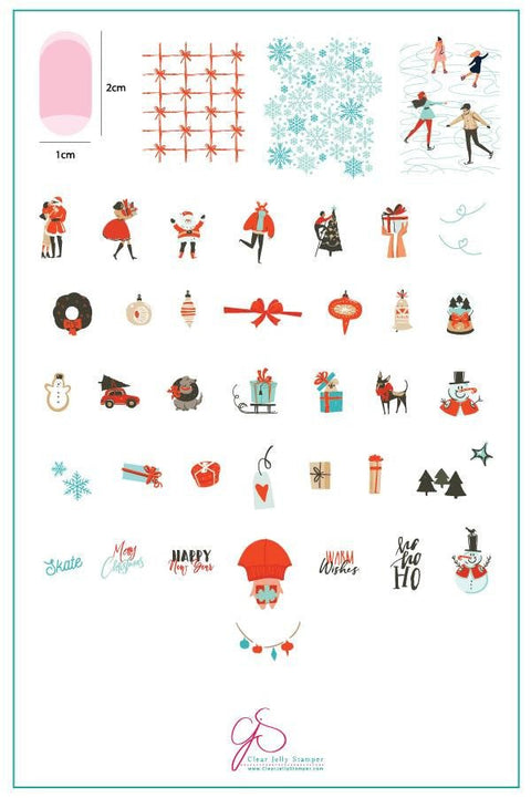 Clear Jelly Stamper - Sketchy Christmas - DK BEAUTY