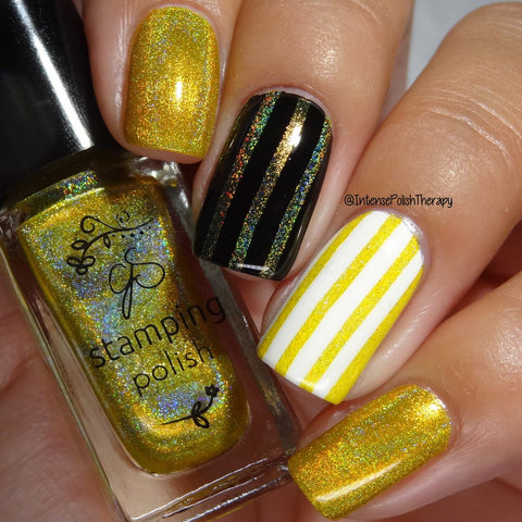 Proceed With Caution Stamping Polish Holo - H02