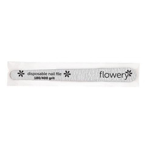 Flowery Disposable Silver Wood Teardrop File 180/400