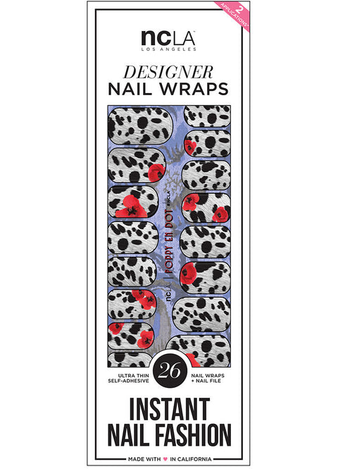 NCLA Nail Wraps - Poppy En Dot Dalmatian