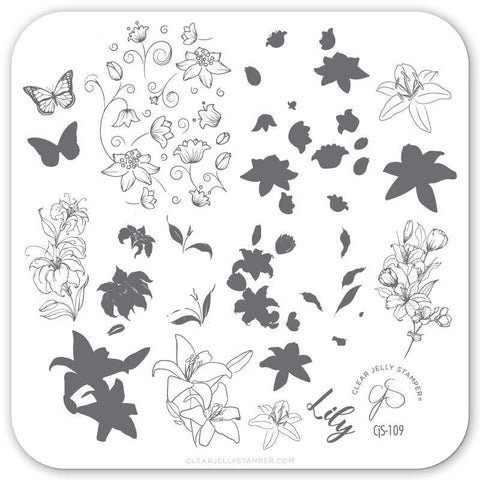 Clear Jelly Stamper - Lovely Lillies