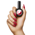 A bright, shiny cherry-red! This cream does not pull any brown or blue. It’s the perfect pick-me-up winter color!

New P+ Heartbreak Gel Polish, 15 ml.

Coverage: Opaque
Effect: Flat/Cream