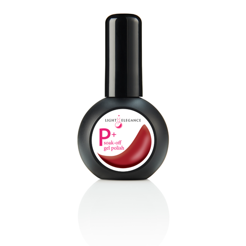 A bright, shiny cherry-red! This cream does not pull any brown or blue. It’s the perfect pick-me-up winter color!

New P+ Heartbreak Gel Polish, 15 ml.

Coverage: Opaque
Effect: Flat/Cream