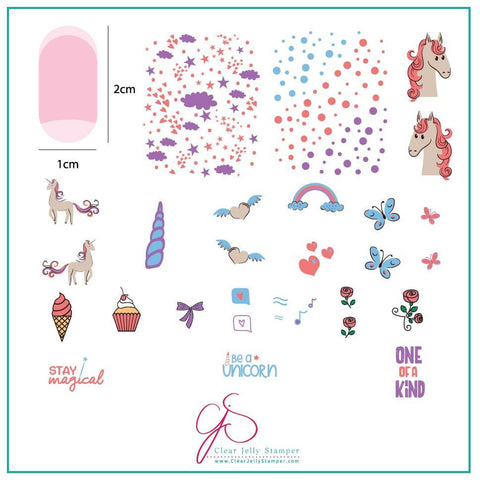 CJS - Lil Unicorn Stamping Plate