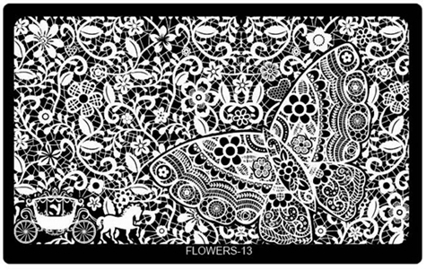 Pretty Nail Stamping Plate Flowers 13 - DK BEAUTY