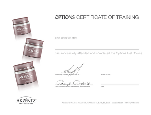 Akzentz ACE Options© Certificate Class Kit