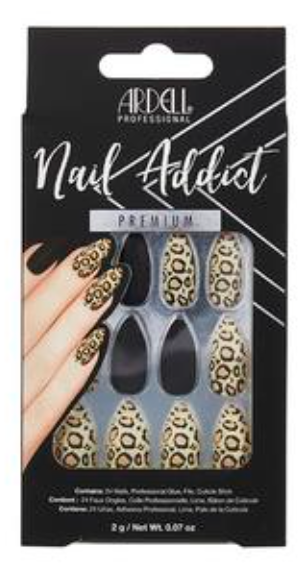 Ardell Nail Addict Black Leopard