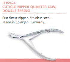 Cuticle Nipper Quarter-Jaw Double Spring Stainless