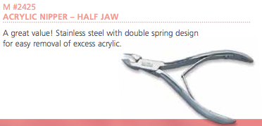 Acrylic Nipper Half-Jaw Stainless
