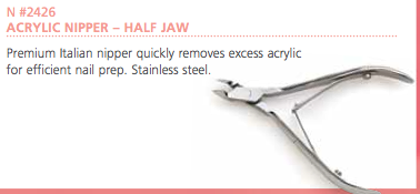 Acrylic Nipper Half-Jaw- Stainless