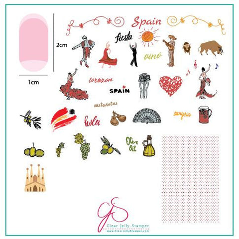 Clear Jelly Stamper - Viva Espania