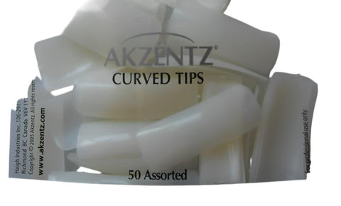 Akzentz Curved Tips - 50 Pack Assorted - DK BEAUTY