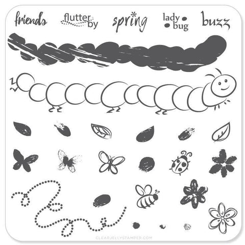 Clear Jelly Stamper - Baby Bugs and Bees