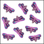 FIMO Purple Dragonflies (10 piece)