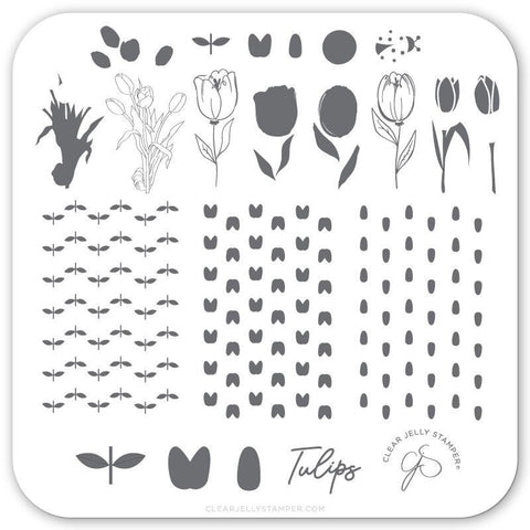 Clear Jelly Stamper - Too Many Tulips