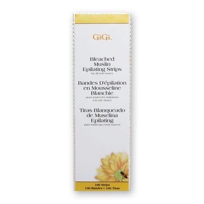 GiGi Bleached Muslin Strips Large 100 pkg - DK BEAUTY