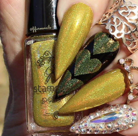 Proceed With Caution Stamping Polish Holo - H02