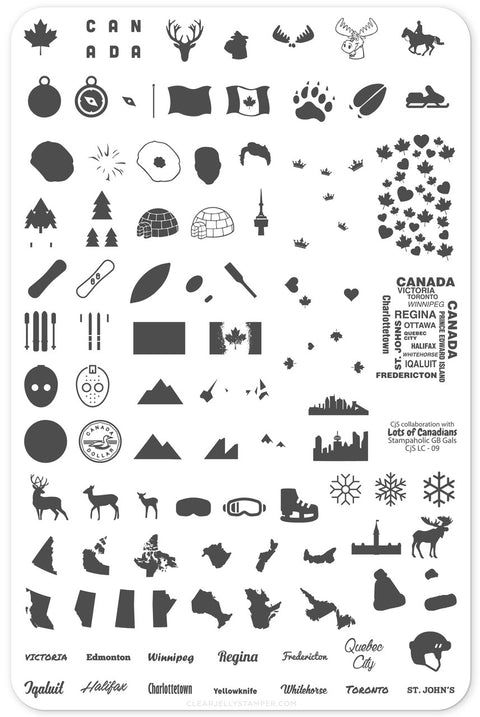 Clear Jelly Stamper - Oh Canada