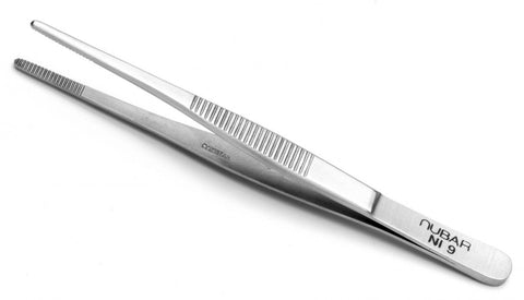 Nubar 4 1/2" Serrated Tweezers - DK BEAUTY