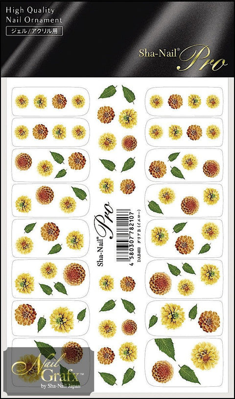 Sha - Nail Dahlias in Golden Yellow & Orange - DK BEAUTY