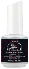 Garter Your Heart
Just Gel Polish
SKU: 56982
Details:
Black with Red Glitter Just Gel Polish
Finish: Glitter 
IBD 