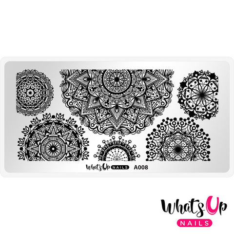 Whats Up Stamping Plate - Mandala Blossoms Stamping Plate *D