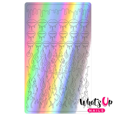Dripping Flames Sticker - Holographic (1 pack)
